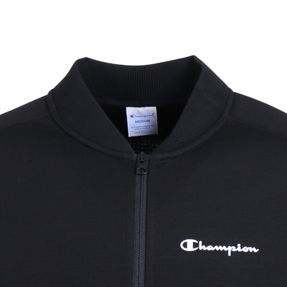 チャンピオン（CHAMPION）（メンズ）ゴルフウェア 長袖 撥水 通気 ストレッチ 保温 テックウィーブ3LS ジップスウェットジャケット C3-XG602 090