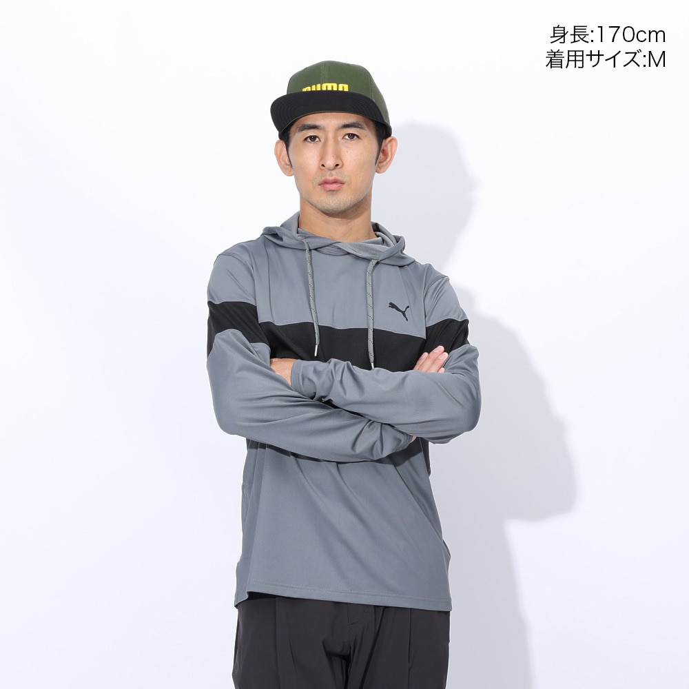 プーマ（PUMA）（メンズ）ゴルフウェア パーカー ストレッチ 吸水 速乾 カラーブロックフーディ トレーナー 620760-03