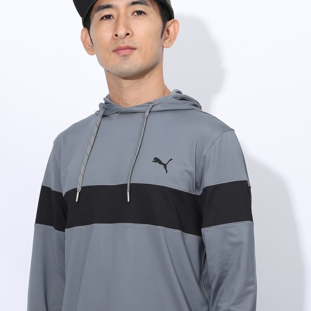 プーマ（PUMA）（メンズ）ゴルフウェア パーカー ストレッチ 吸水 速乾 カラーブロックフーディ トレーナー 620760-03