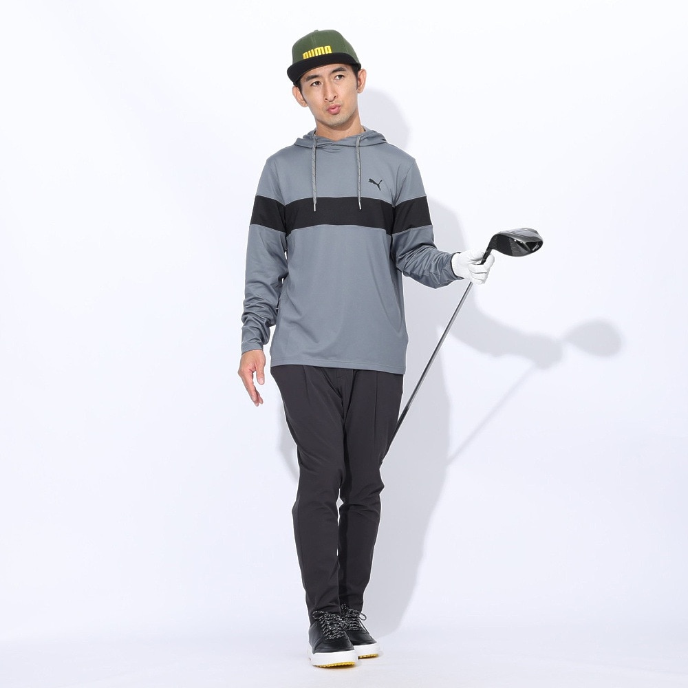 プーマ（PUMA）（メンズ）ゴルフウェア パーカー ストレッチ 吸水 速乾 カラーブロックフーディ トレーナー 620760-03