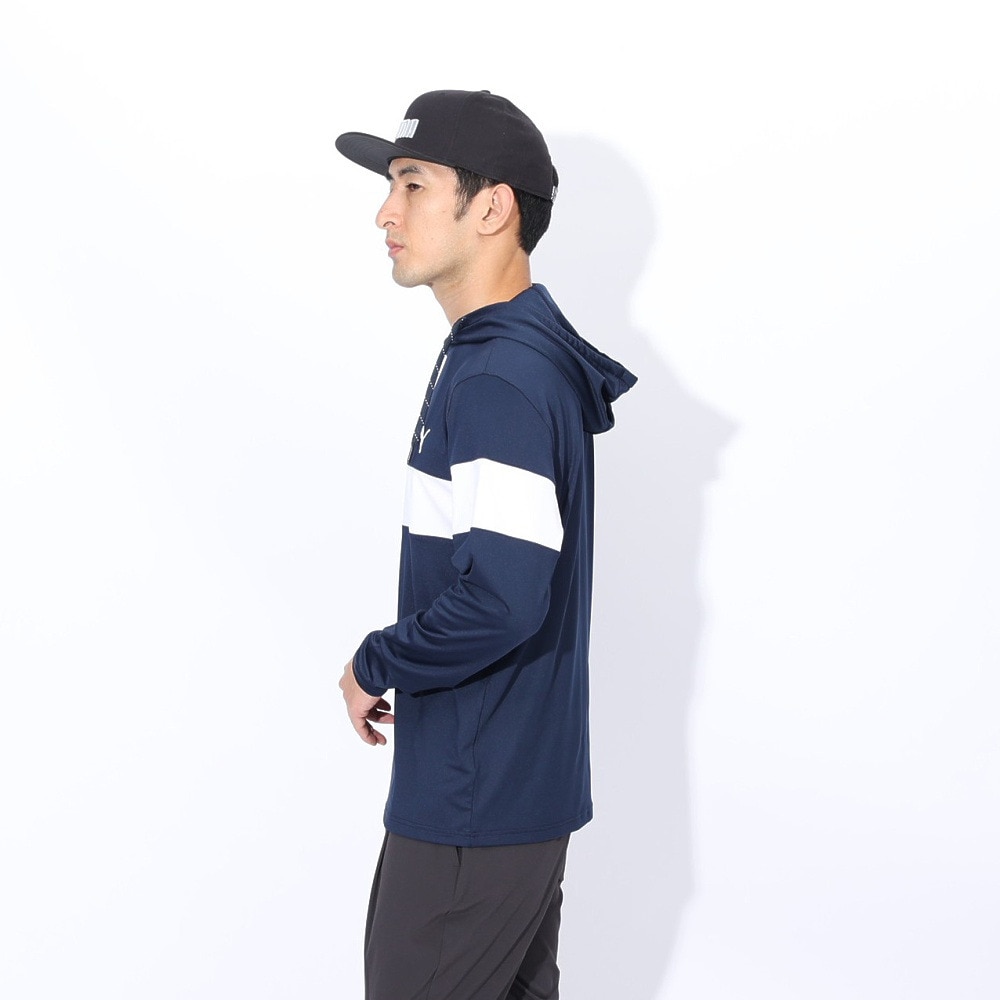 プーマ（PUMA）（メンズ）ゴルフウェア 吸水速乾 長袖 パーカー カラーブロックフーディ トレーナー 620760-02