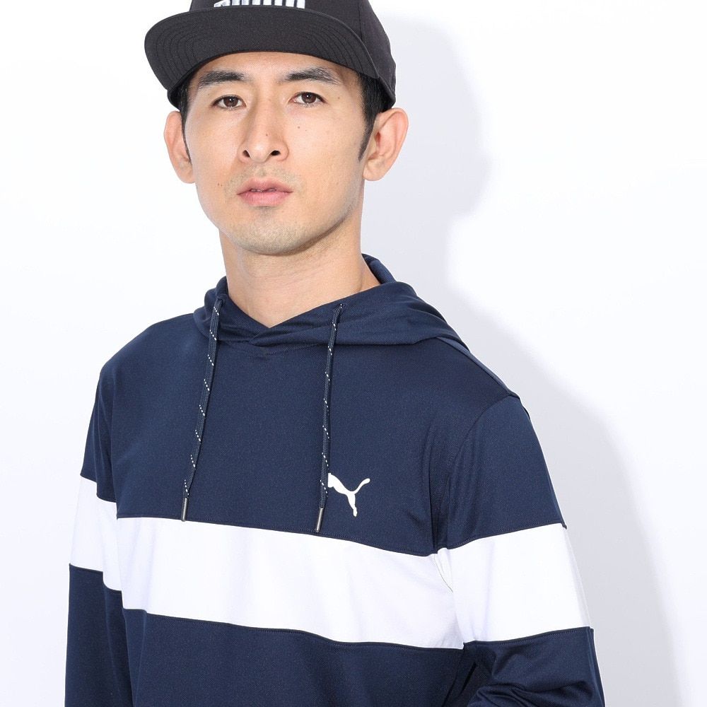 プーマ（PUMA）（メンズ）ゴルフウェア 吸水速乾 長袖 パーカー カラーブロックフーディ トレーナー 620760-02