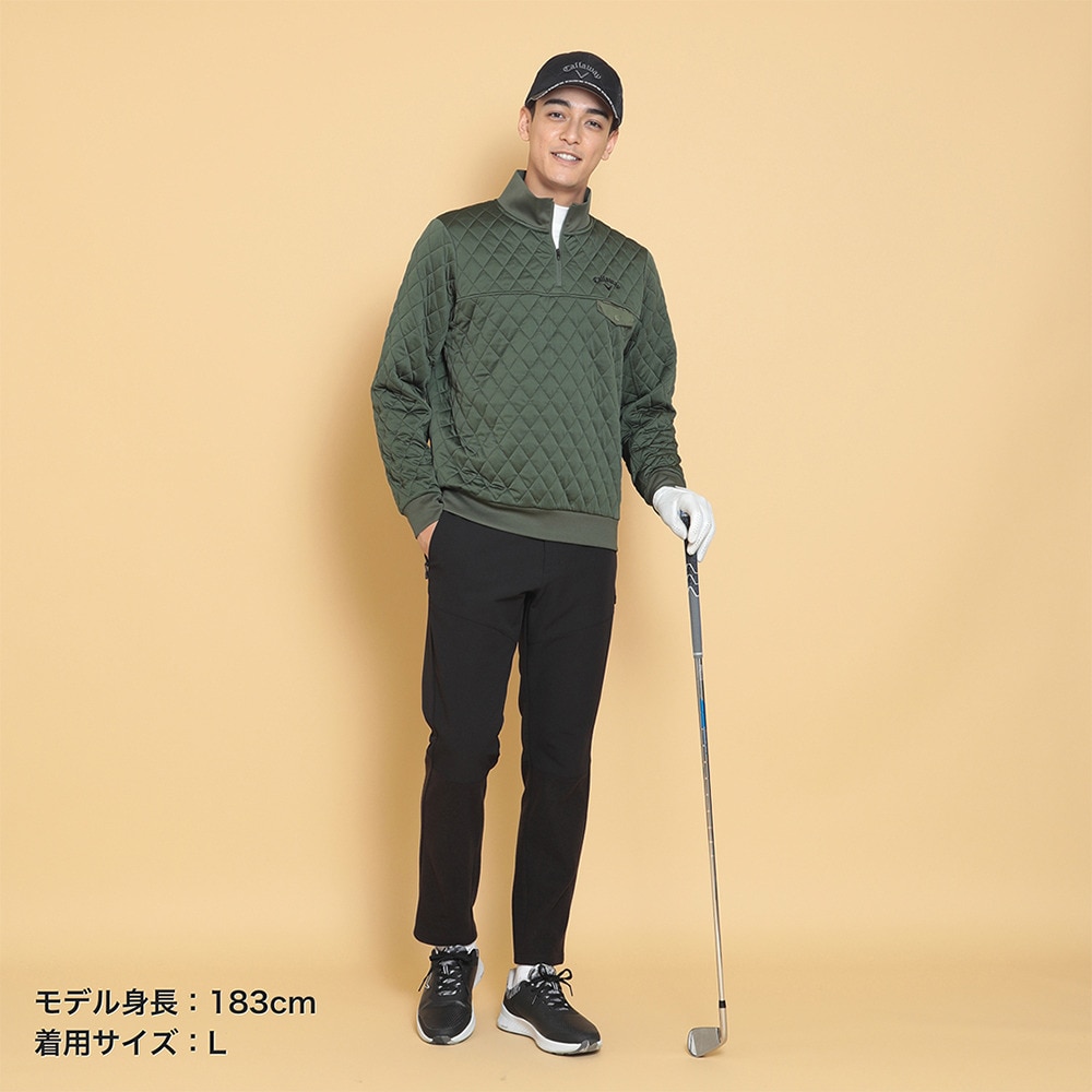 キャロウェイ（CALLAWAY）（メンズ）ゴルフウェア キルトジャカードスウェット C24217112-1180