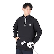 (メンズ)ゴルフウェア ストレッチ スウェット ハーフジップ 長袖プルオーバー 012-4262003-010