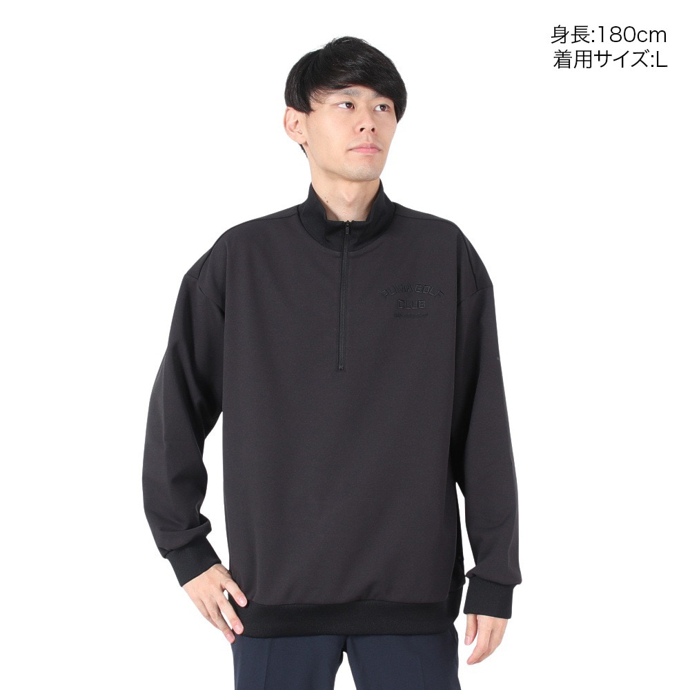 プーマ（PUMA）（メンズ）ゴルフウェア ハーフジップ ポリウラケス スウェットシャツ 631656-01