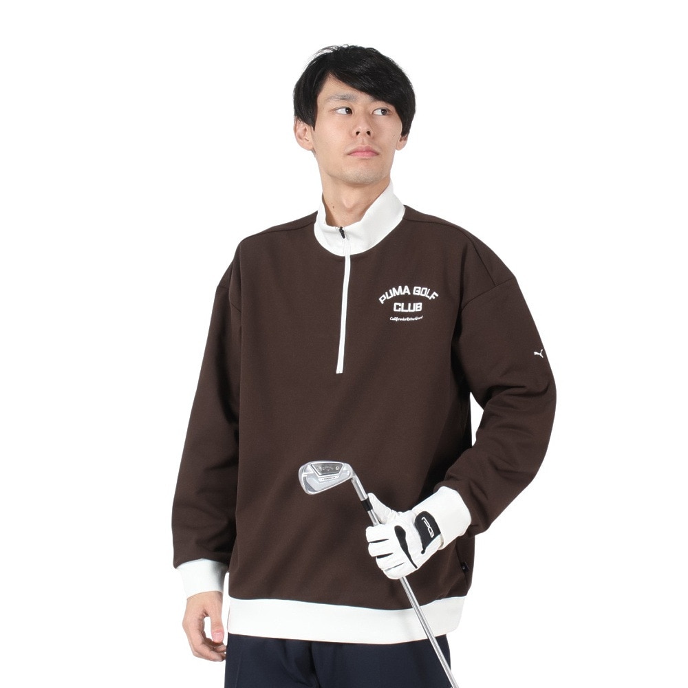 プーマ（PUMA）（メンズ）ゴルフウェア ハーフジップ ポリウラケス スウェットシャツ 631656-02