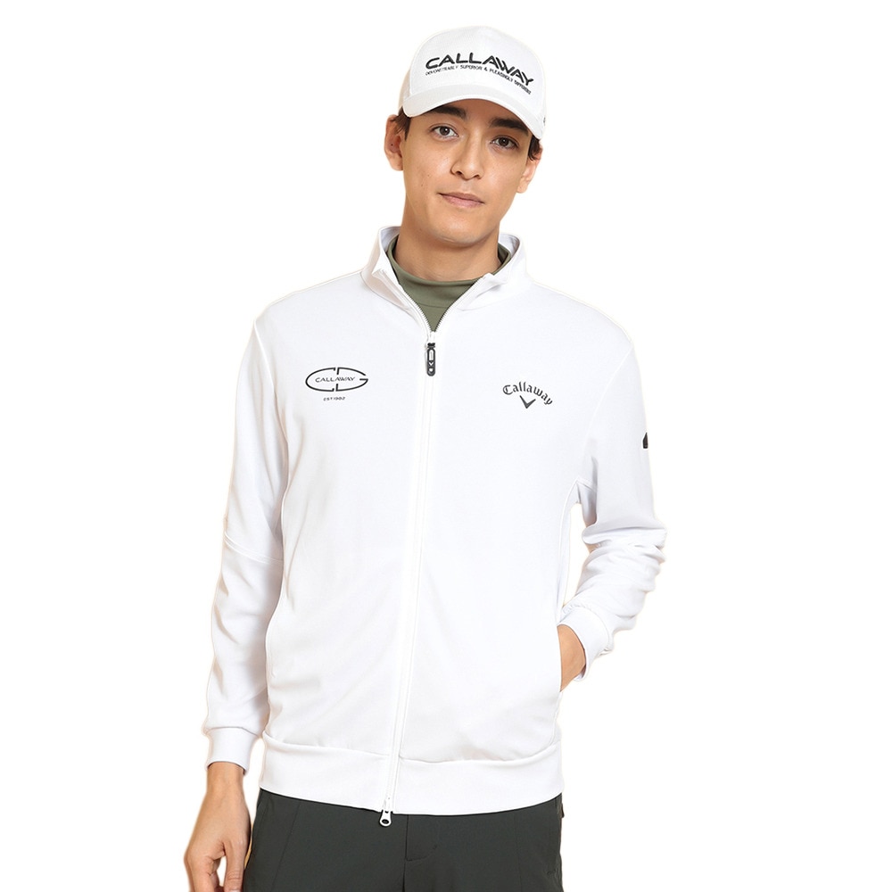 キャロウェイ（CALLAWAY）（メンズ）ゴルフウェア 接触冷感 -3℃裏クール カノコ UV 長袖 フルジップ C25117103-1030