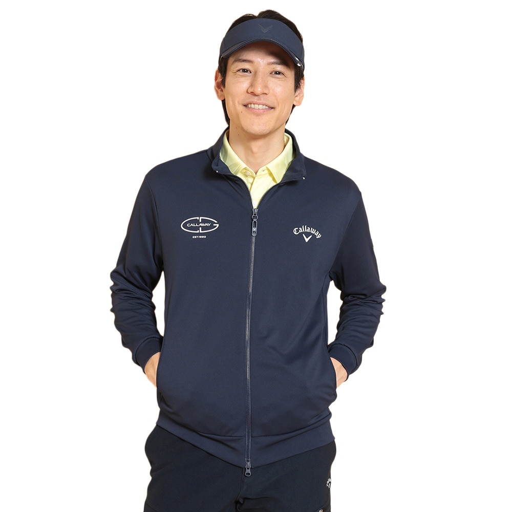 キャロウェイ（CALLAWAY）（メンズ）ゴルフウェア 接触冷感 -3℃裏クール カノコ UV 長袖 フルジップ  C25117103-1120