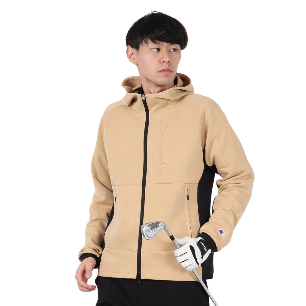 チャンピオン（CHAMPION）（メンズ）ゴルフウェア ジップフーデッド 長袖 スウェット パーカー C3-BG101 782