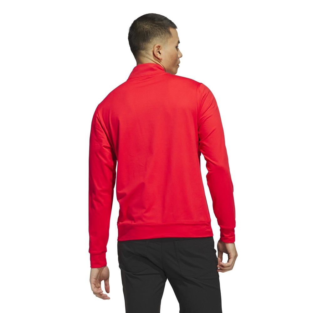 アディダス（adidas）（メンズ）ゴルフウェア 撥水 アディゼロ ファブリックミックス 長袖 ハーフジップ ジャケット KUH42-JF4843RED