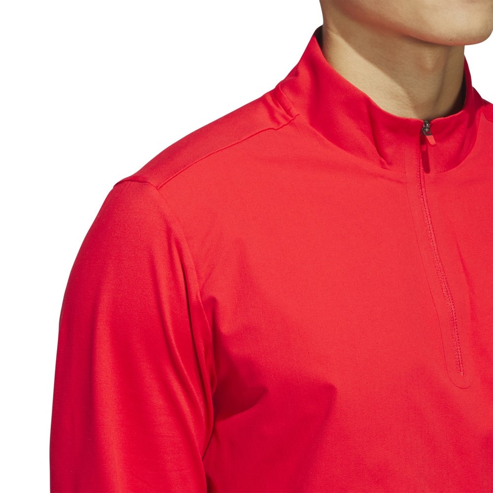 アディダス（adidas）（メンズ）ゴルフウェア 撥水 アディゼロ ファブリックミックス 長袖 ハーフジップ ジャケット KUH42-JF4843RED