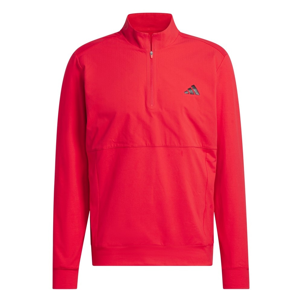 アディダス（adidas）（メンズ）ゴルフウェア 撥水 アディゼロ ファブリックミックス 長袖 ハーフジップ ジャケット KUH42-JF4843RED