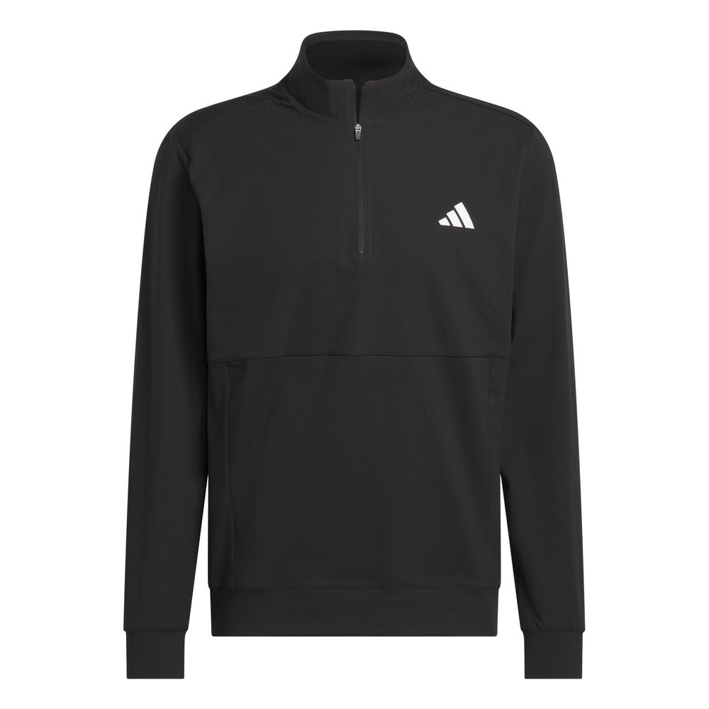 アディダス（adidas）（メンズ）ゴルフウェア 撥水 アディゼロ ファブリックミックス 長袖ハーフジップ ジャケット KUH42-JF4844BLK