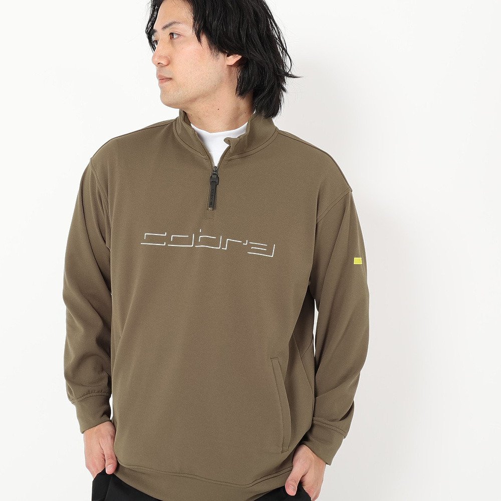 コブラ（Cobra）（メンズ）ゴルフウェア 長袖 ハーフジップ スウェット 637989-04