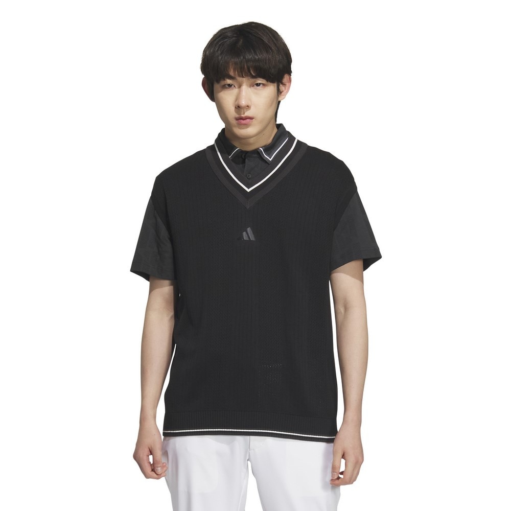 アディダス（adidas）（メンズ、レディース）ゴルフウェア ビヨンド ザ コース ルーズフィット ニットベスト KTN38-JG1376BLK