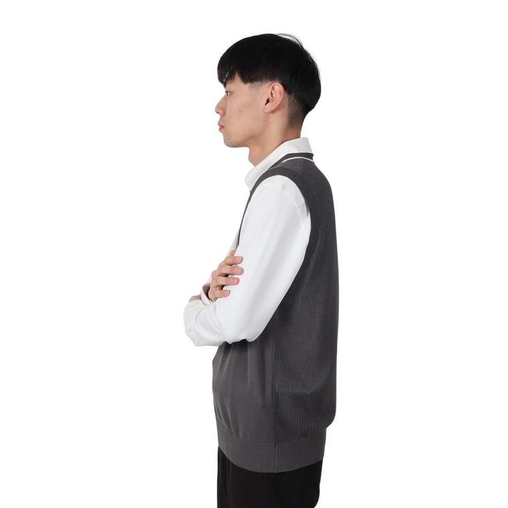マンシングウエア（MUNSING WEAR）（メンズ）ゴルフウェア Vネックニットベスト MGMXJL82 GY00