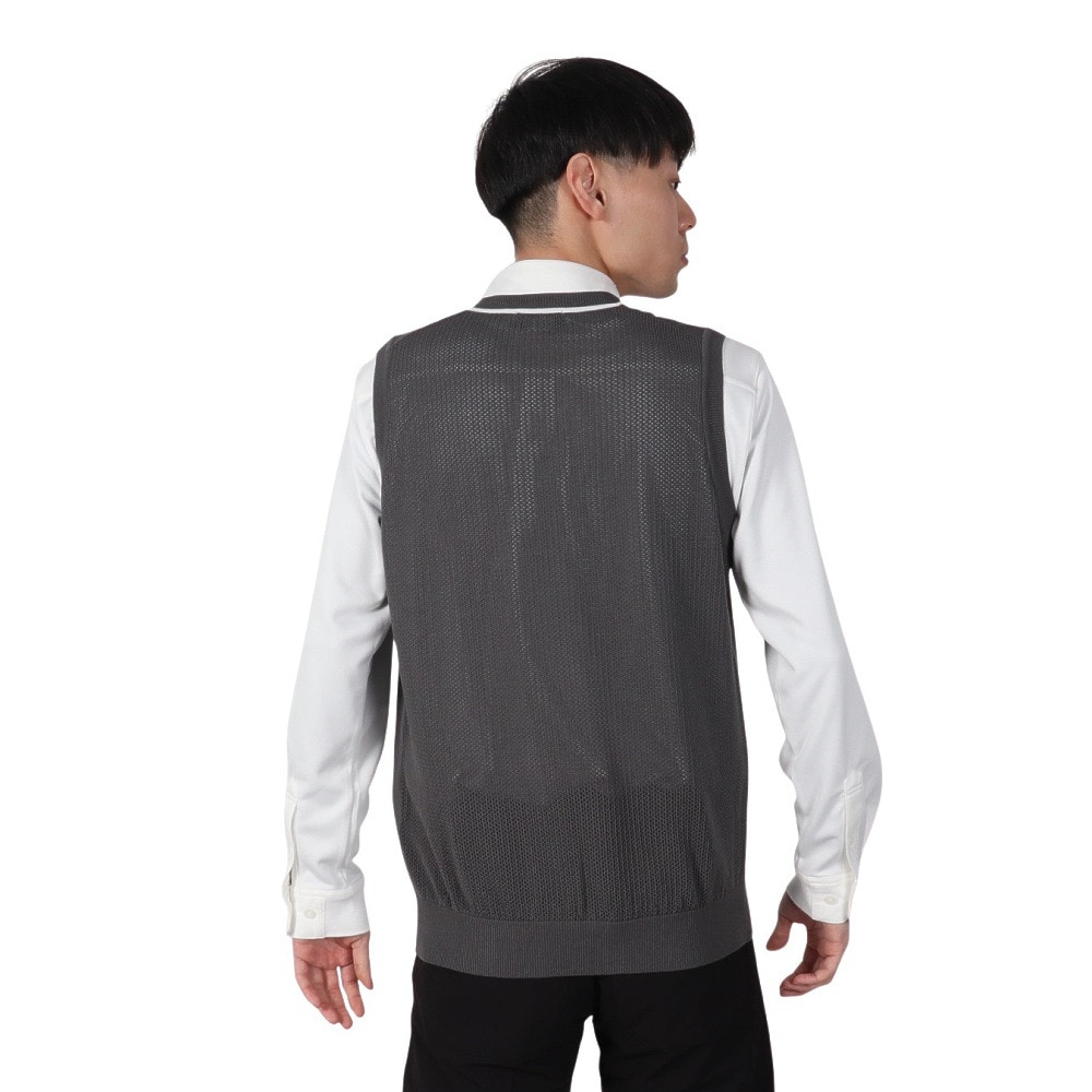 マンシングウエア（MUNSING WEAR）（メンズ）ゴルフウェア Vネックニットベスト MGMXJL82 GY00
