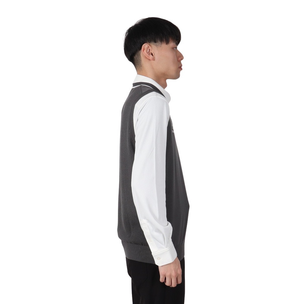 マンシングウエア（MUNSING WEAR）（メンズ）ゴルフウェア Vネックニットベスト MGMXJL82 GY00