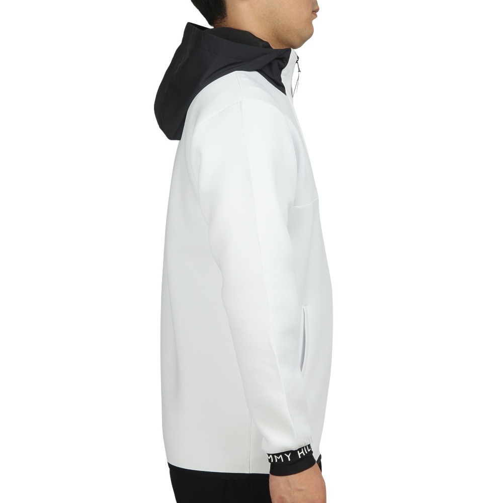 トミーヒルフィガー（TOMMY HILFIGER）（メンズ）ゴルフウェア ハーフジップ ダンボールパーカー THMA254-WHT  ゴルフ用品はヴィクトリアゴルフ