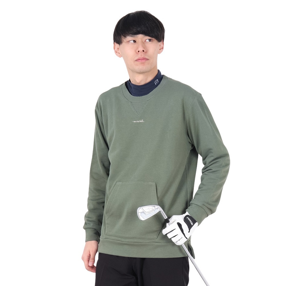 トラヴィスマシュー（Travis Mathew）（メンズ）ゴルフウェア 長袖 スウェットクルーネックシャツ 7AI016-3OLG