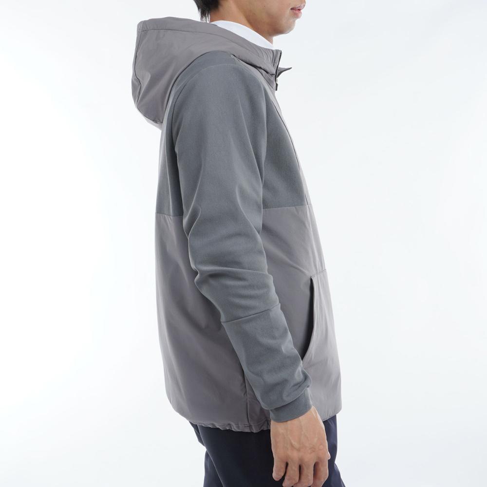 トミー ヒルフィガー ゴルフ（TOMMY HILFIGER GOLF）（メンズ）ゴルフウェア 保温 ハイブリッド 長袖 スウェットフーディー THMA489-GRY