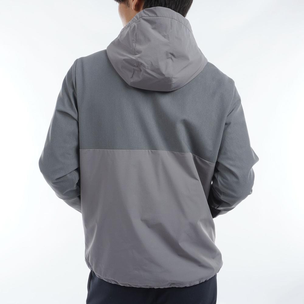 トミー ヒルフィガー ゴルフ（TOMMY HILFIGER GOLF）（メンズ）ゴルフウェア 保温 ハイブリッド 長袖 スウェットフーディー THMA489-GRY