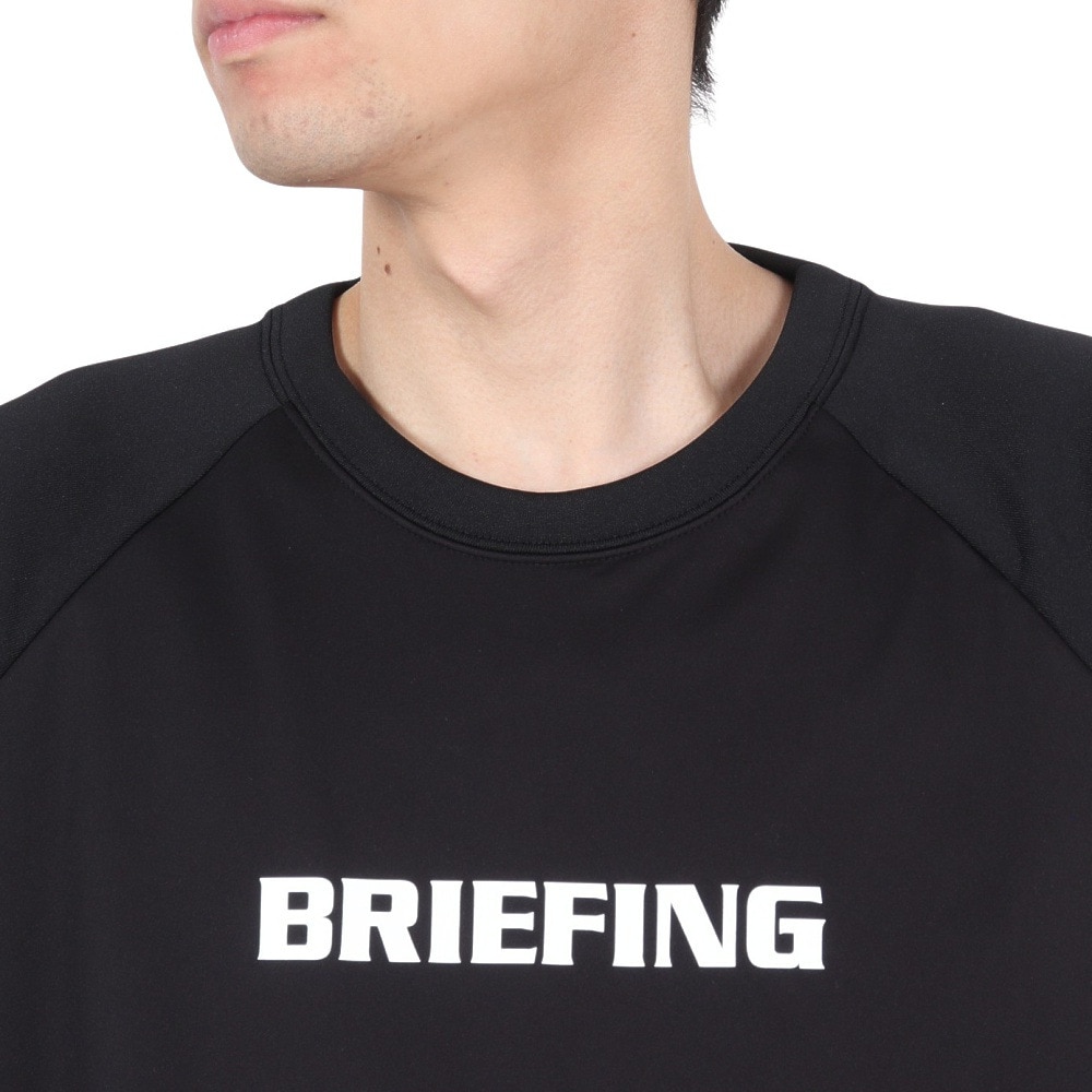ブリーフィング（BRIEFING）（メンズ）ゴルフウェア 保温 通気性 POLARTEC WINDBLOCK 長袖 クルーネックシャツ BRG243MB6-010