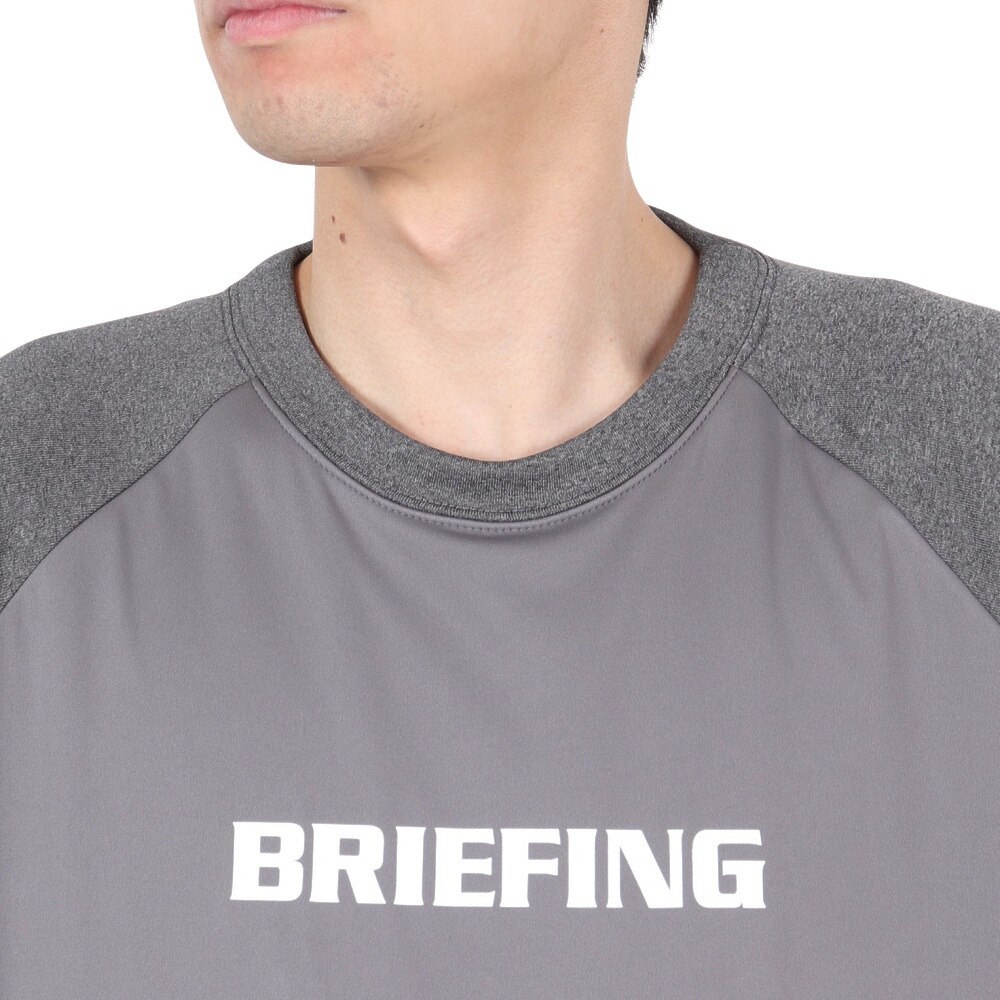 ブリーフィング（BRIEFING）（メンズ）ゴルフウェア 保温 通気性 POLARTEC WINDBLOCK 長袖 クルーネックシャツ BRG243MB6-014