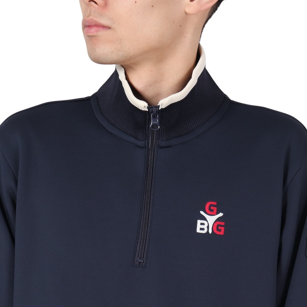 GB GOLF（ゴールデンベア ゴルフ）（メンズ）ゴルフウェア 吸水速乾 ハーフジップ スウェットシャツ 311QD422-C48