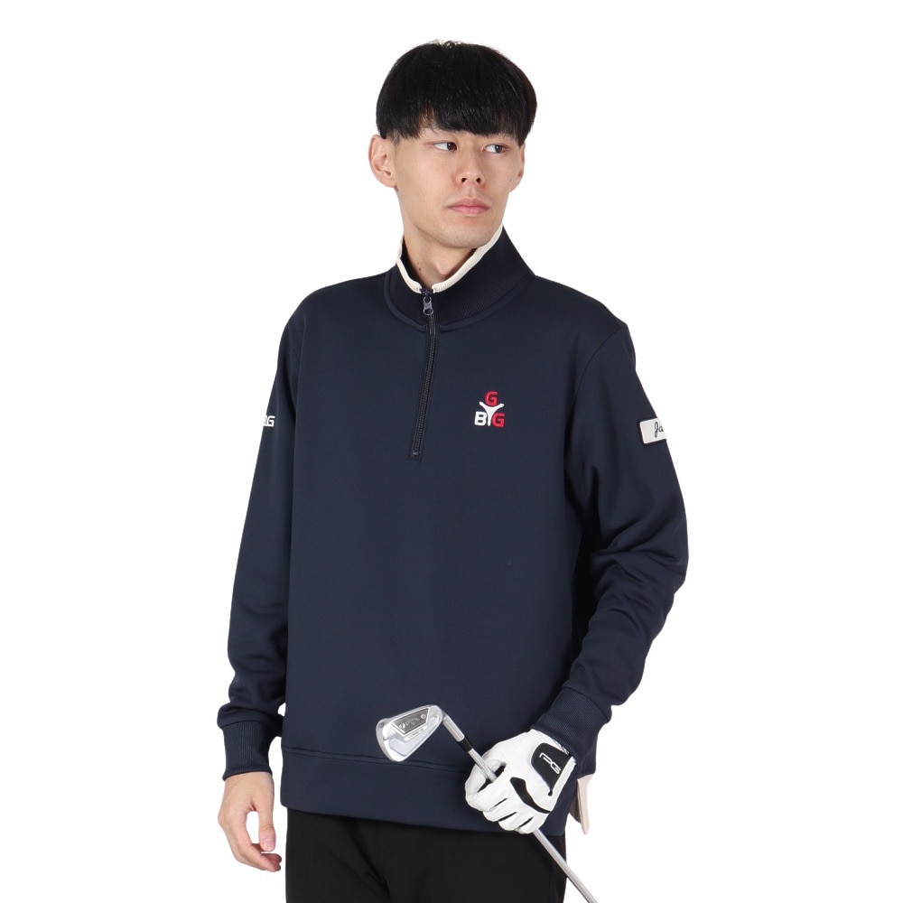 GB GOLF（ゴールデンベア ゴルフ）（メンズ）ゴルフウェア 吸水速乾 ハーフジップ スウェットシャツ 311QD422-C48