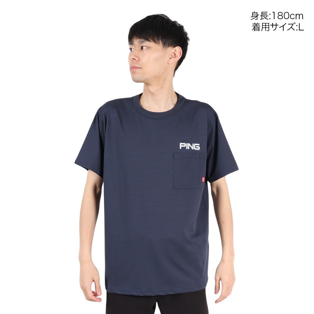 ピン（PING）（メンズ）ゴルフウェア アドエルム ニュージャージ 半袖Tシャツ 621-5164201-120