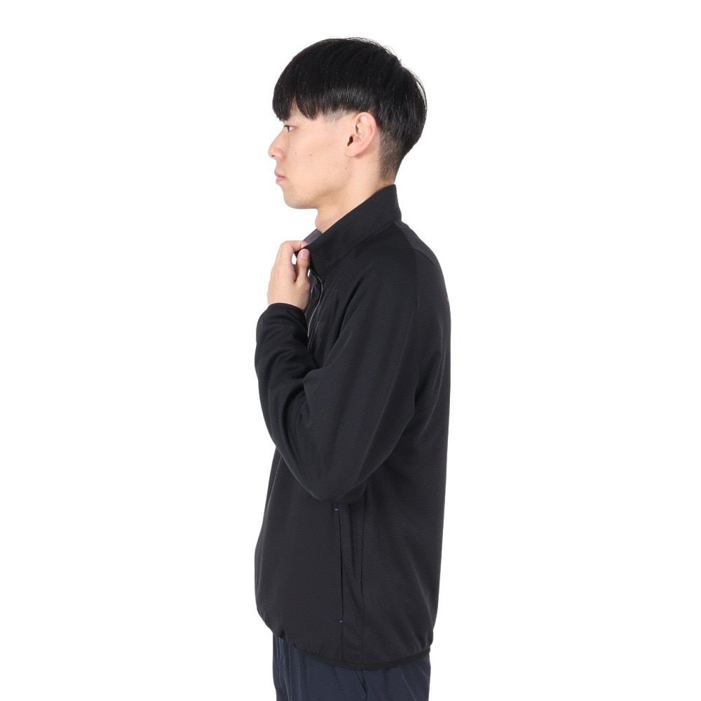 ルコックスポルティフ（lecoqsportif）（メンズ）ゴルフウェア 撥水 防風 ストレッチフォーサー ハイブリッドミドラー LG4FSW01M BK00
