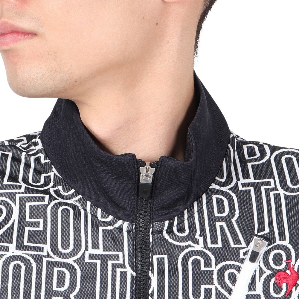 ルコックスポルティフ（lecoqsportif）（メンズ）ゴルフウェア 吸汗速乾 STF ロゴ柄 フルジップジャケット LG4FSW50M BK00
