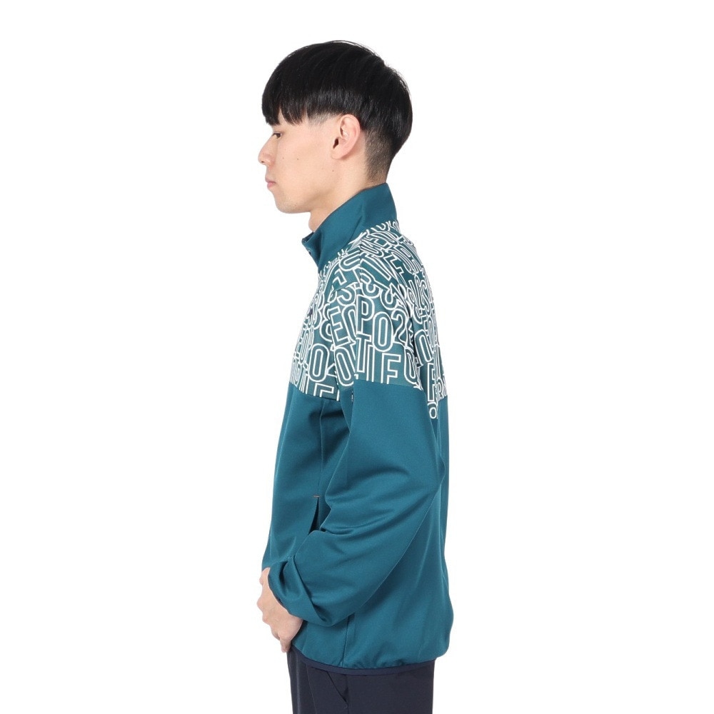 ルコックスポルティフ（lecoqsportif）（メンズ）ゴルフウェア 吸汗速乾 STF ロゴ柄 フルジップジャケット LG4FSW50M GR00