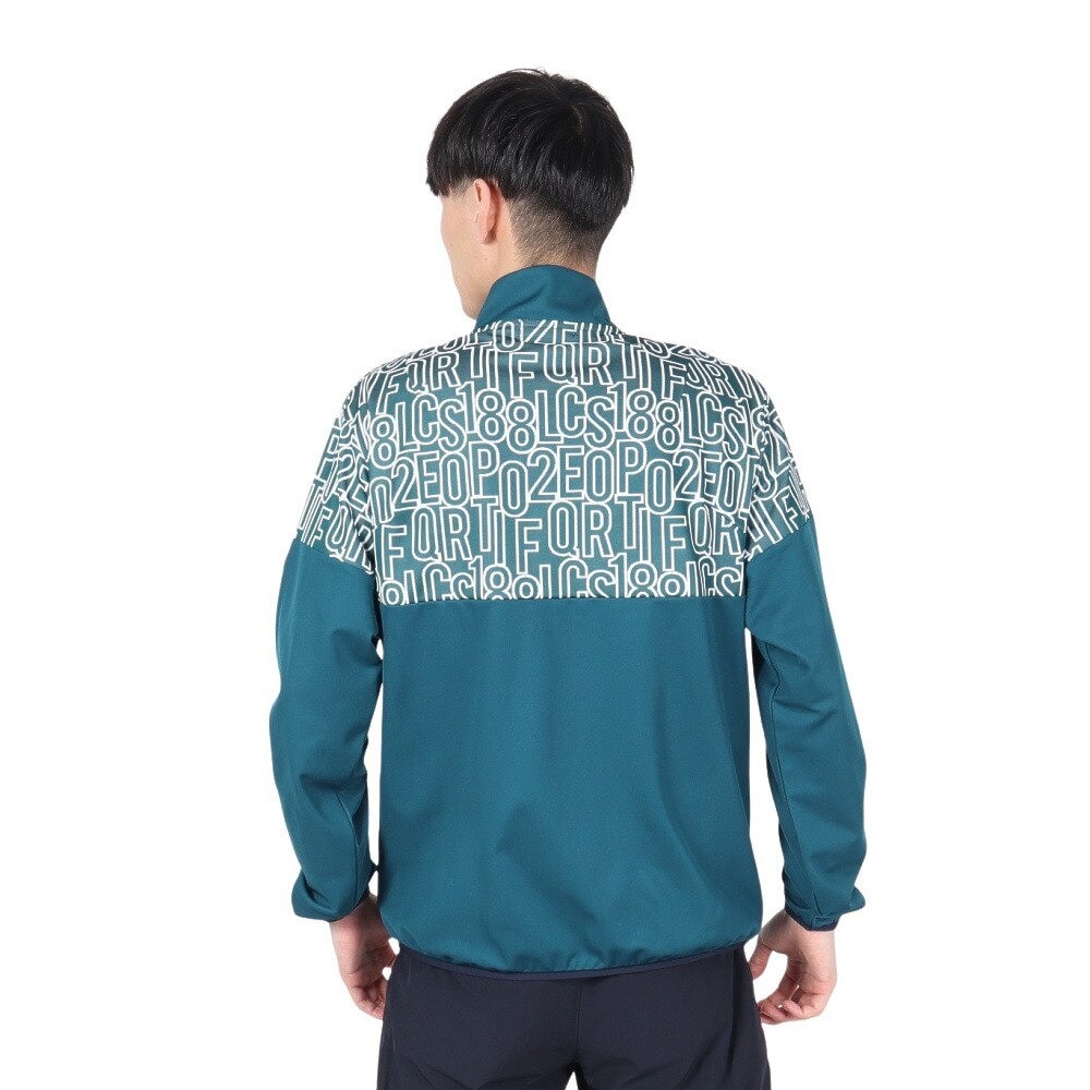 ルコックスポルティフ（lecoqsportif）（メンズ）ゴルフウェア 吸汗速乾 STF ロゴ柄 フルジップジャケット LG4FSW50M GR00