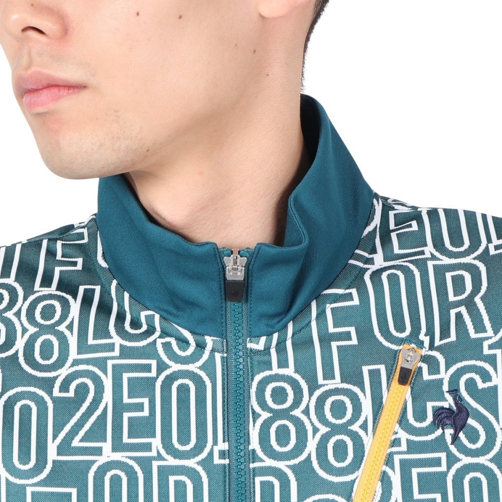 ルコックスポルティフ（lecoqsportif）（メンズ）ゴルフウェア 吸汗速乾 STF ロゴ柄 フルジップジャケット LG4FSW50M GR00