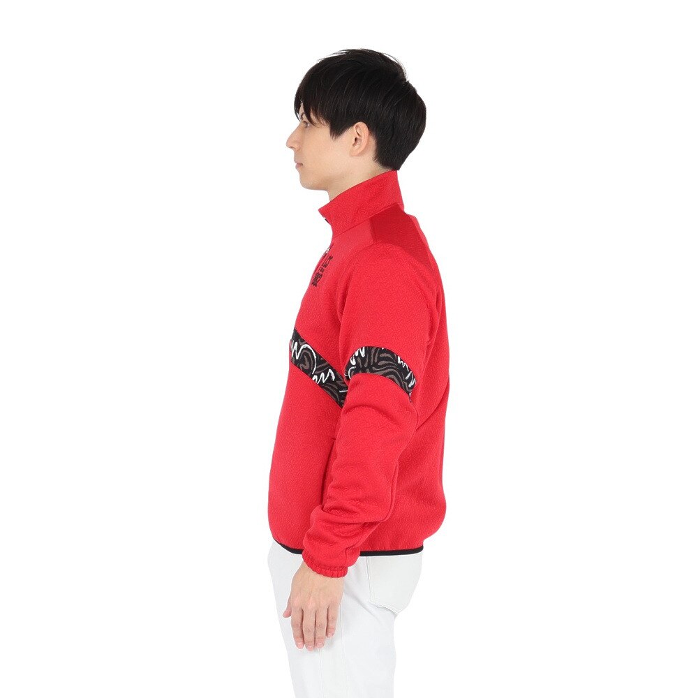 ルコックスポルティフ（lecoqsportif）（メンズ）ゴルフウェア ストレッチフォーサー キルトジャガード 長袖 ブルゾン LG4FSW51M RD00