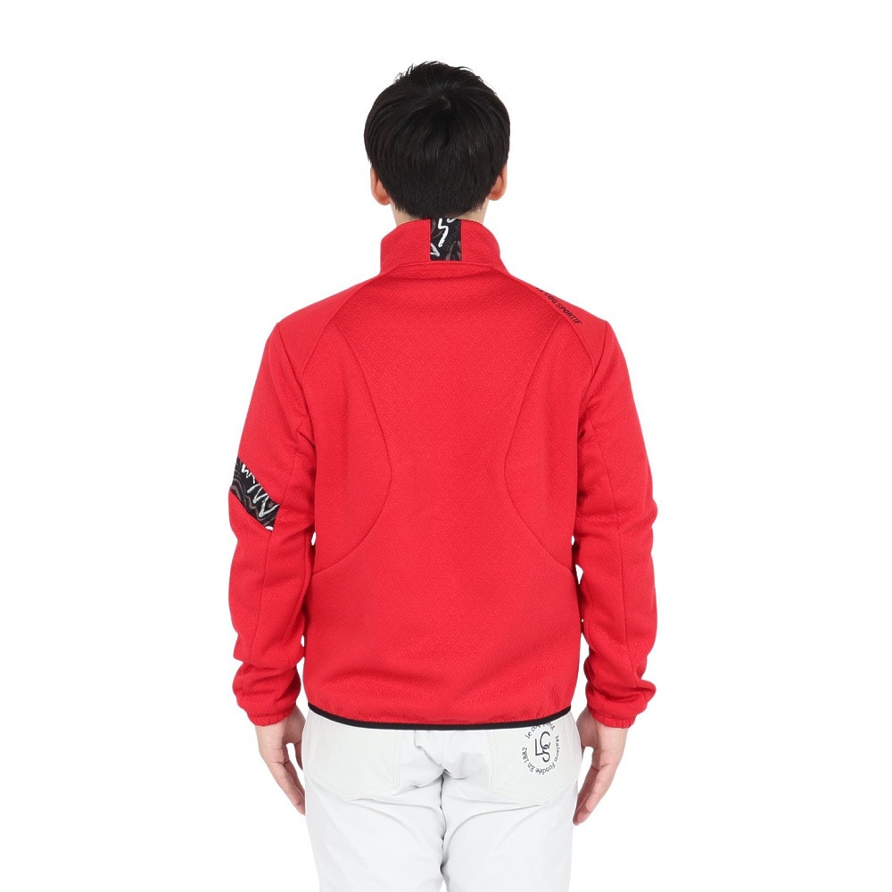 ルコックスポルティフ（lecoqsportif）（メンズ）ゴルフウェア ストレッチフォーサー キルトジャガード 長袖 ブルゾン LG4FSW51M RD00