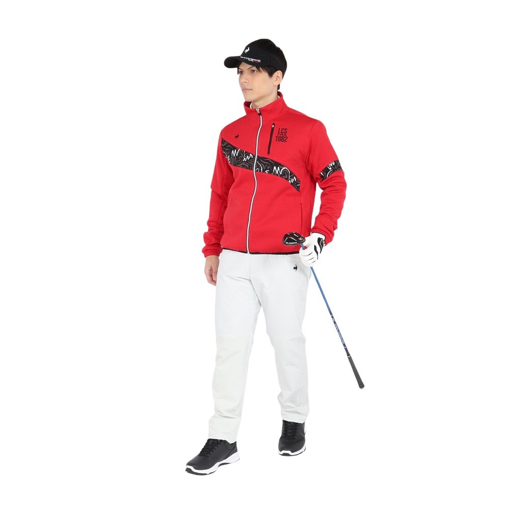 ルコックスポルティフ（lecoqsportif）（メンズ）ゴルフウェア ストレッチフォーサー キルトジャガード 長袖 ブルゾン LG4FSW51M RD00