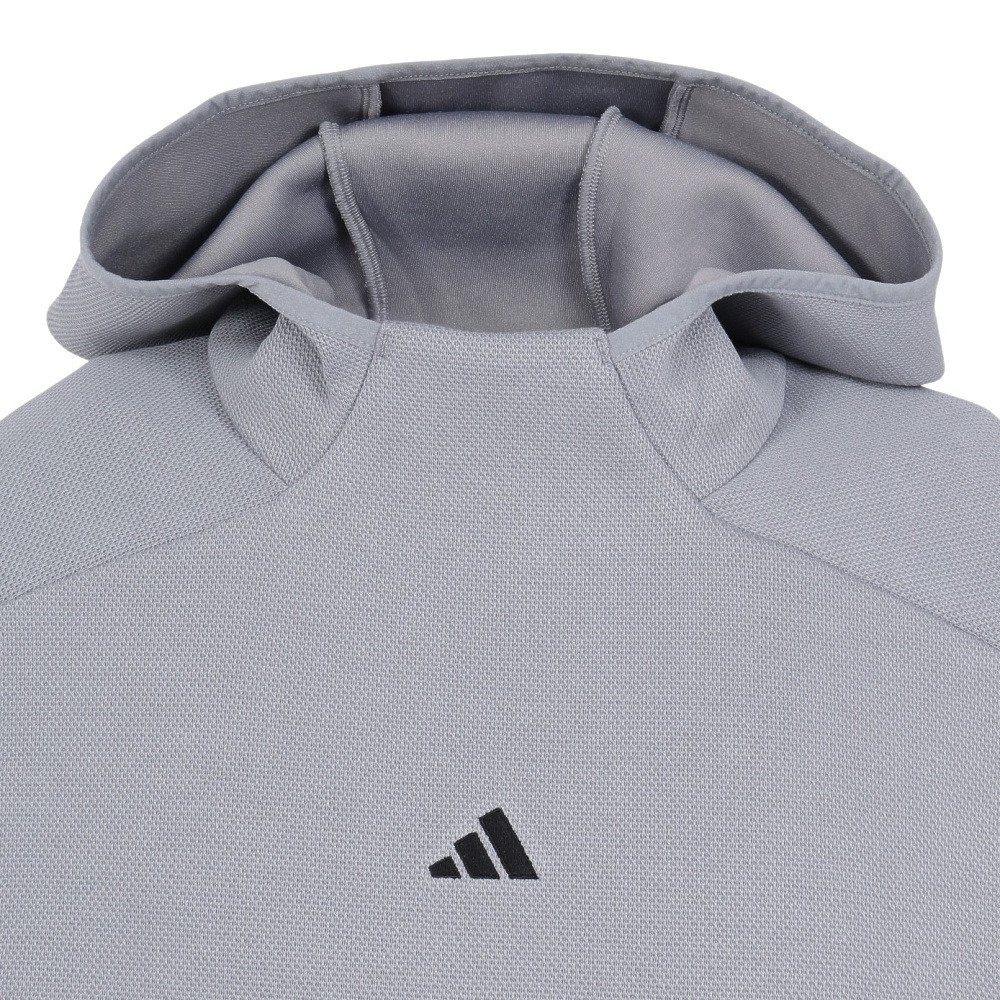 アディダス（adidas）（メンズ）ゴルフウェア 半袖パーカー スウェット フーディー OFG57-KL5270GRY