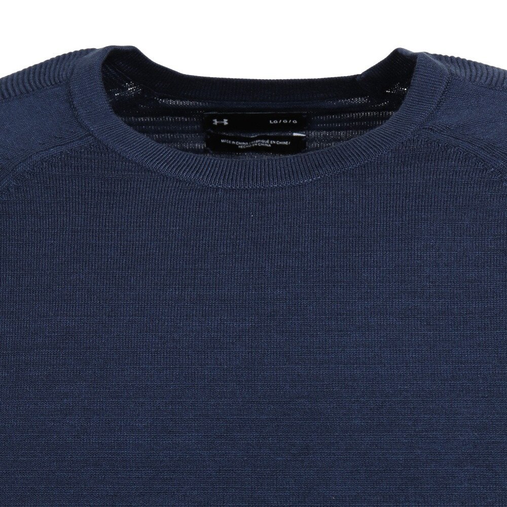 アンダーアーマー（UNDER ARMOUR）（メンズ）ゴルフウェア インテリニット クルーネック セーター 1373684 408★★★