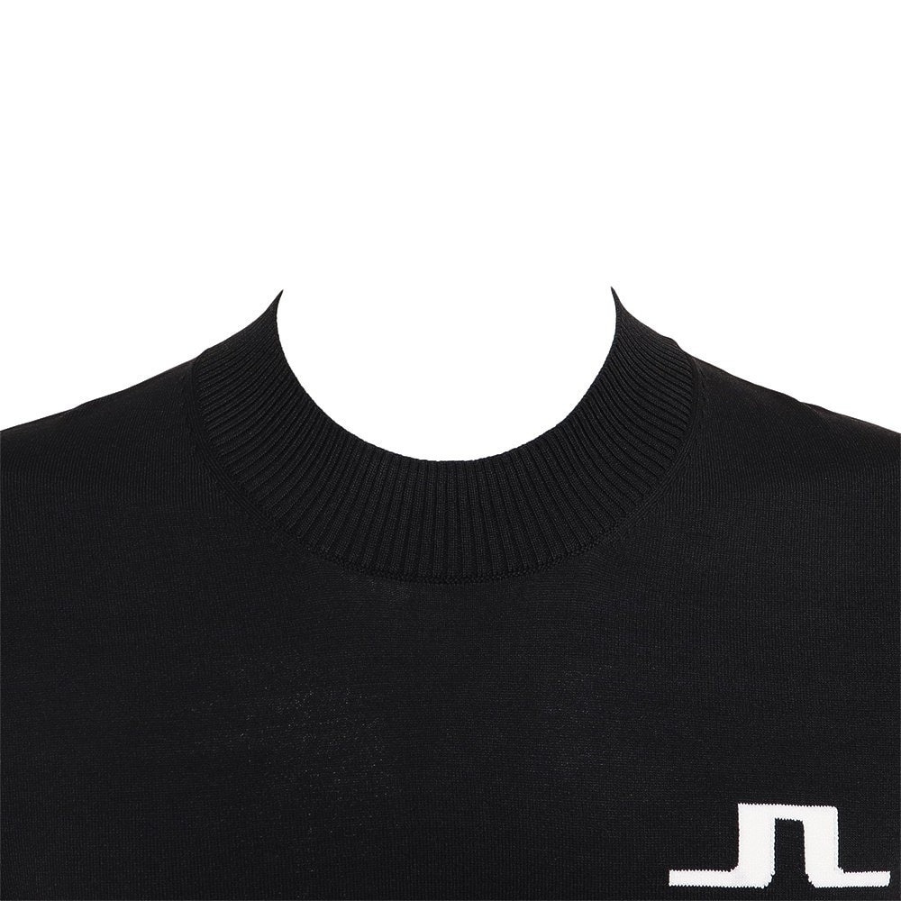 J.LINDEBERG（メンズ）ゴルフウェア 軽量 裾リブ 袖口リブ ジャカードブリッジロゴクルーネックセーター 071-17919-019