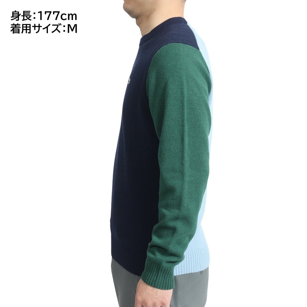 ラコステ（LACOSTE）（メンズ）ゴルフウェア カラーブロックニットセーター AH1673L-M52