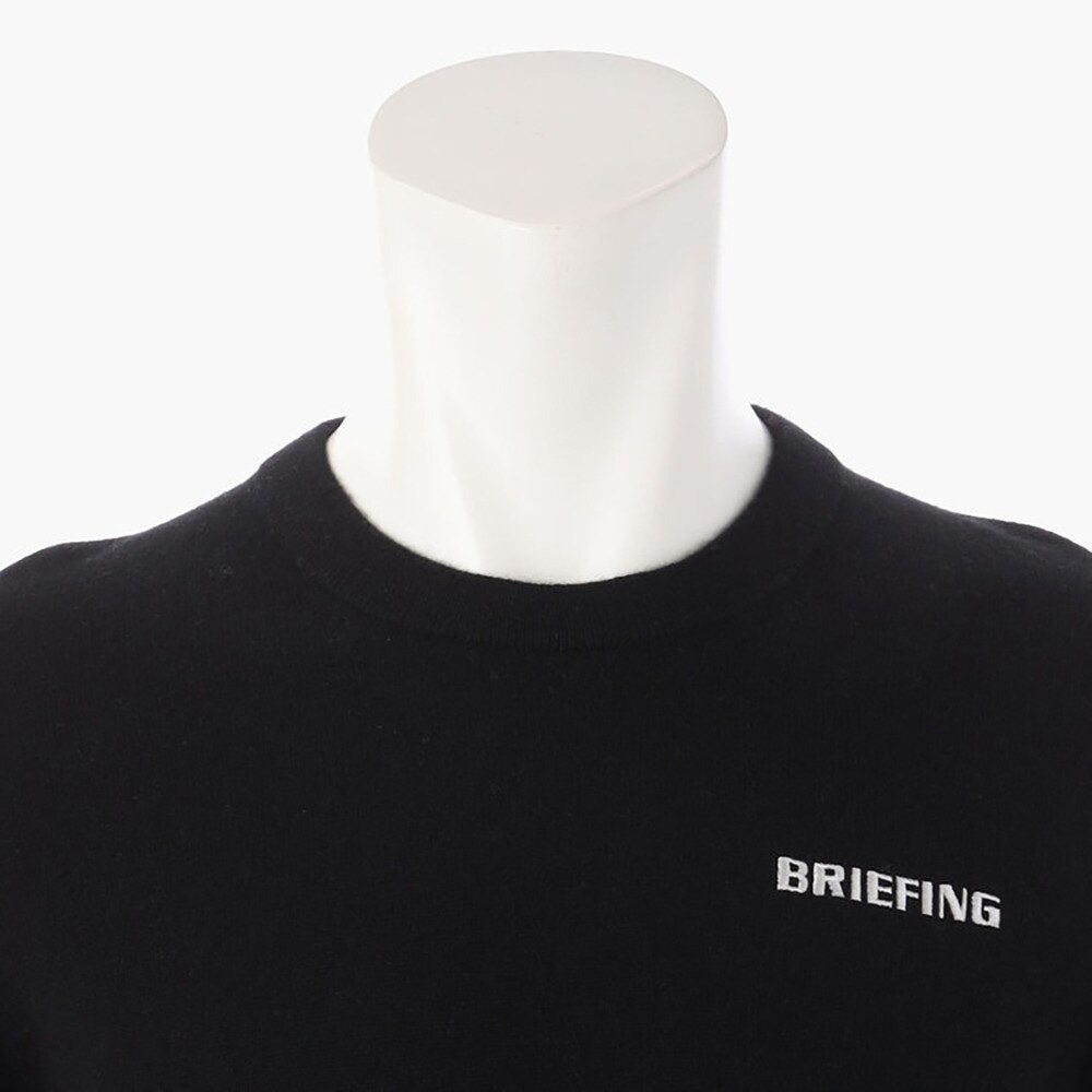 Briefing カシミヤ シルク クルーネック ニット 黒 Sサイズニット