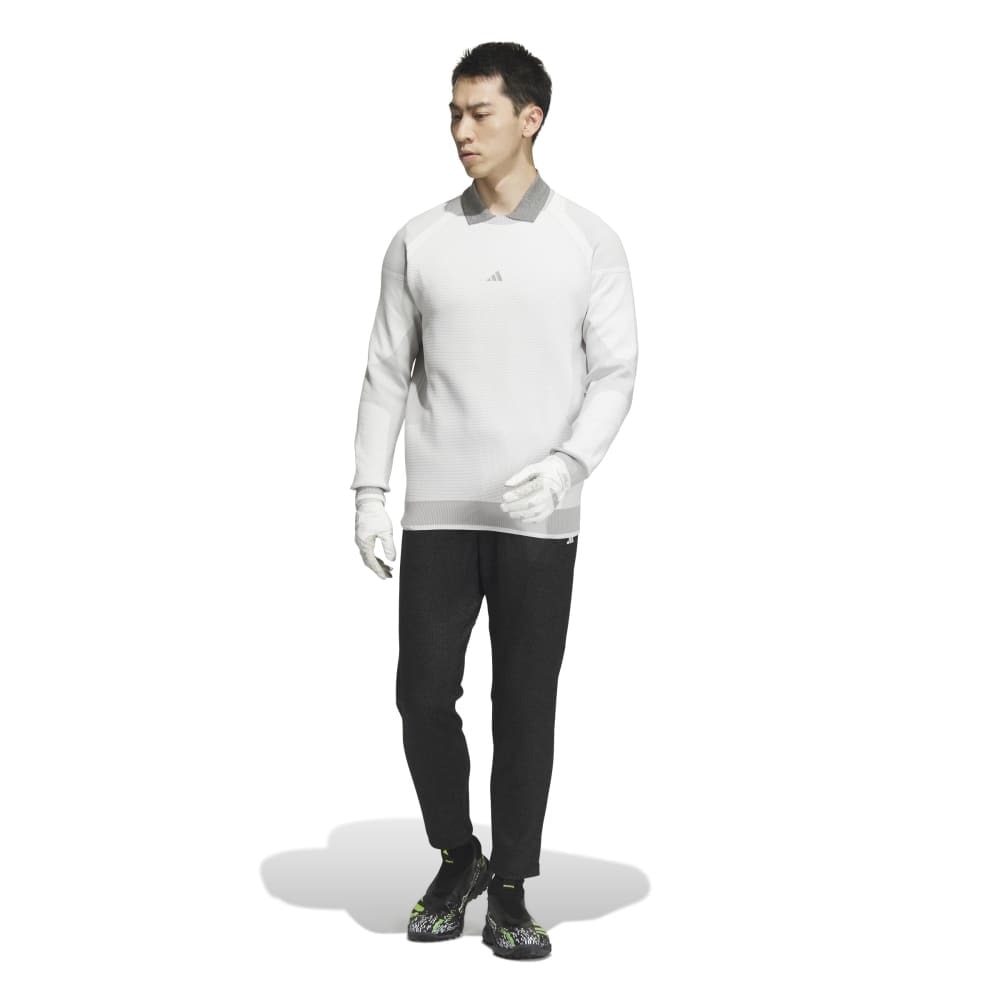 アディダス（adidas）（メンズ）ゴルフウェア プライムニット プルオーバー 長袖セーター DJK97-HZ6065W u365