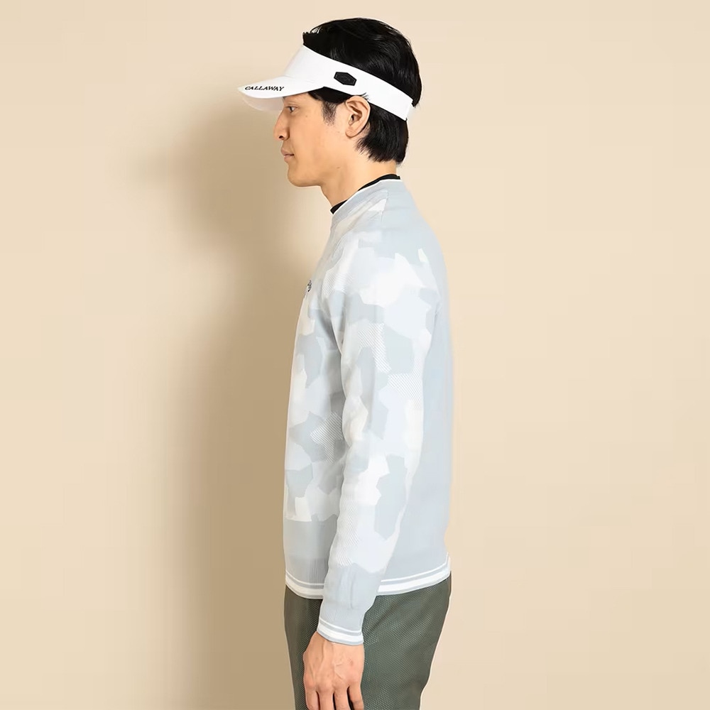 キャロウェイ（CALLAWAY）（メンズ）ゴルフウェア カモフラ柄ジャカードクルーネックニット C23218102-1030
