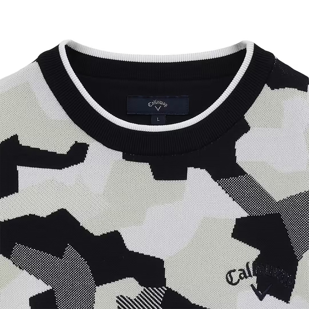 キャロウェイ（CALLAWAY）（メンズ）ゴルフウェア カモフラ柄ジャカード 長袖 クルーネックニット C23218102-1130