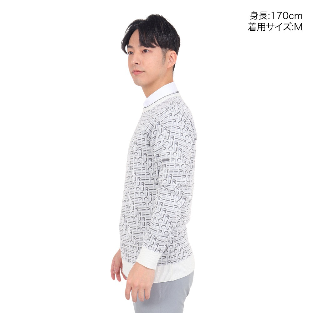 エピキュール（epicure）（メンズ）ゴルフウェア 長袖 WJQクルーネックプルオーバー 151-19013-012