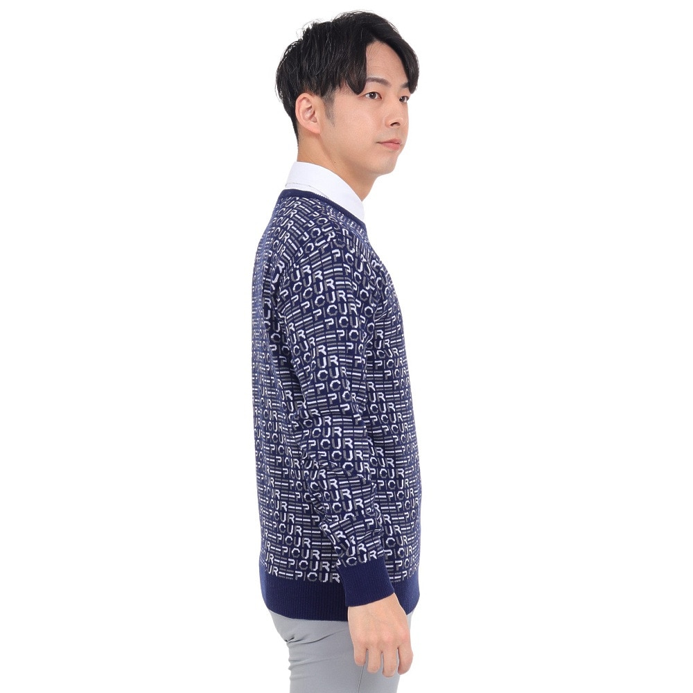 エピキュール（epicure）（メンズ）ゴルフウェア WJQクルーネック 長袖 プルオーバー 151-19013-098