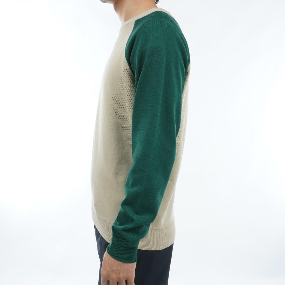 トミー ヒルフィガー ゴルフ（TOMMY HILFIGER GOLF）（メンズ）ゴルフウェア 長袖 フロントロゴ クルーネックセーター THMA401-SND